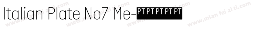 Italian Plate No7 Me字体转换